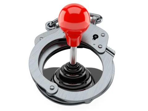 Joystick with handcuffs Stock Illustration
