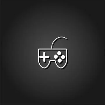 Joystick icon flat. Stock Illustration