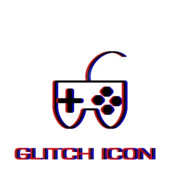 Joystick icon flat. Stock Illustration