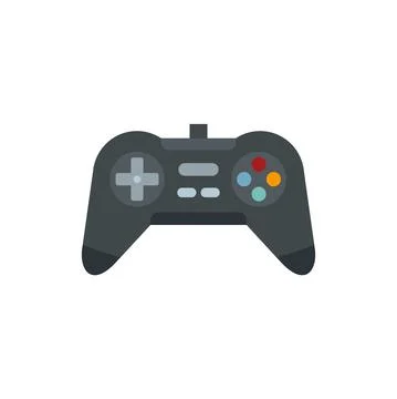 Joystick icon flat isolated vector Stock Illustration