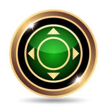 Joystick icon. Internet button on white background.. Illustrazione stock
