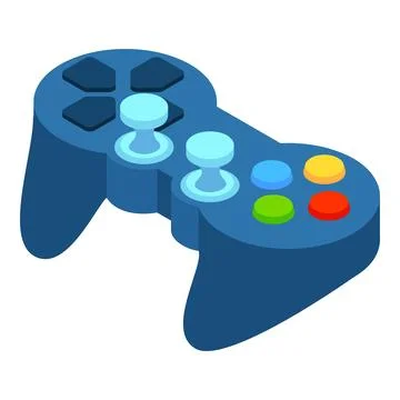 Joystick icon, isometric style Stock Illustration