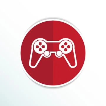 Joystick icon Rounded squares button console controller. Stock Illustration