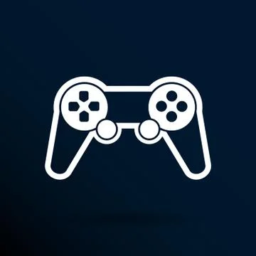 Joystick icon Rounded squares button console controller. Stock Illustration