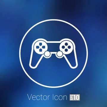 Joystick icon Rounded squares button console controller. Stock Illustration