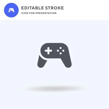 Joystick icon vector, filled flat sign, solid pictogram isolated on white, lo Ilustración de archivo