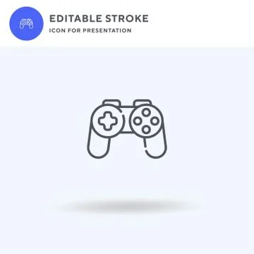 Joystick icon vector, filled flat sign, solid pictogram isolated on white, lo Stock Illustration