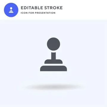 Joystick icon vector, filled flat sign, solid pictogram isolated on white, logo Stock Illustration