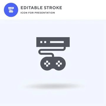 Joystick icon vector, filled flat sign, solid pictogram isolated on white, logo Stock Illustration