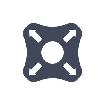 Joystick Icon Vector flat design style Stock Illustration