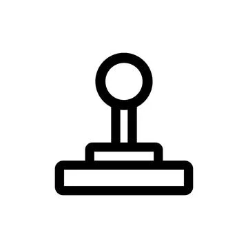 Joystick Icon for Video Game Controller and Retro Gaming Interface Design Stock Illustration