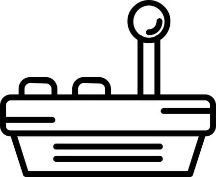 Joystick Line Icon Design Stock Illustration