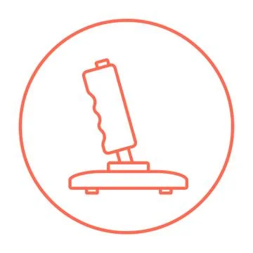 Joystick line icon Illustrazione stock