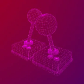 Joystick mesh vector 스톡 일러스트