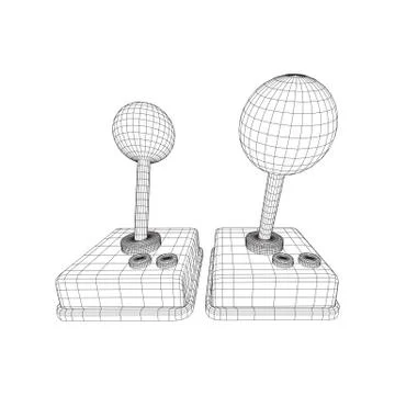 Joystick mesh vector Ilustración de archivo