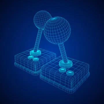 Joystick mesh vector 스톡 일러스트