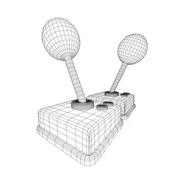 Joystick mesh vector Stock Illustration