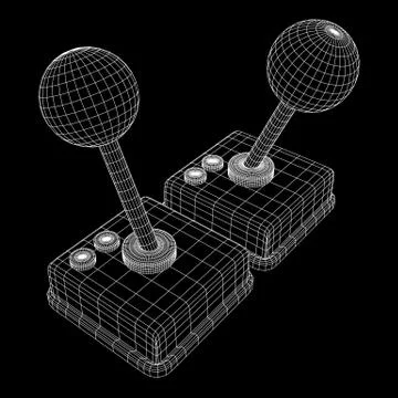Joystick mesh vector Stock Illustration