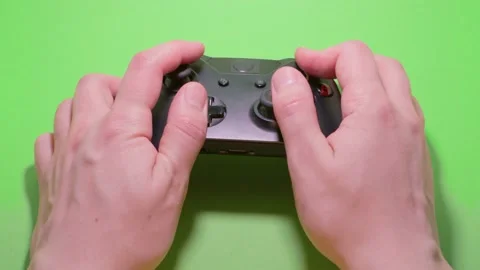 Joystick for playing console isolated chromakey pushing buttons to play the game Vídeo Stock 151836048