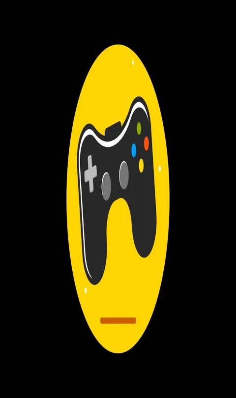 Joystick Premium flat icon animated with alpha channel Stock Footage 101584549