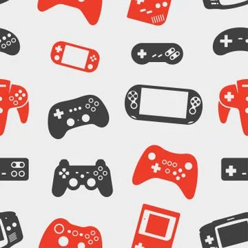 Joystick seamless background Stock Illustration