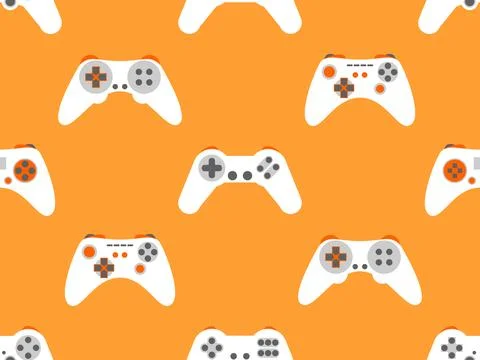 Joystick seamless pattern. Game controller for video games. Gamepad for ret.. Stock-Illustration