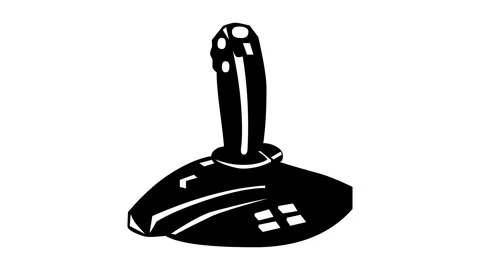 Joystick shape icon animation black color in white background Stock Footage 264644367