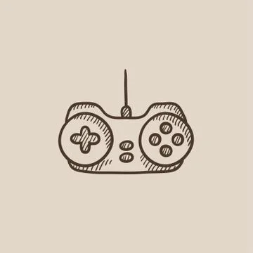 Joystick sketch icon Illustrazione stock
