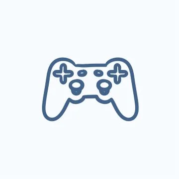 Joystick sketch icon Illustrazione stock