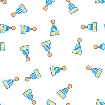 Joystick switches vector seamless pattern Stock Illustration
