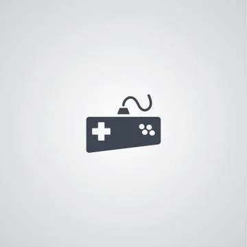 Joystick theme logotype Illustrazione stock
