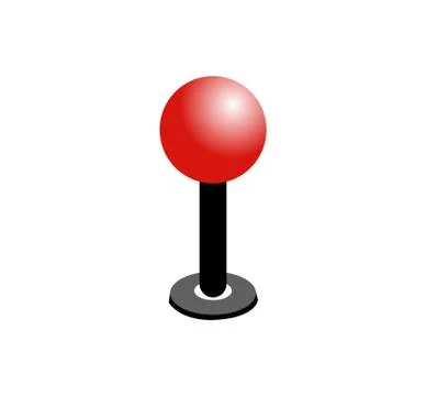 Joystick thumb on white Stock Illustration