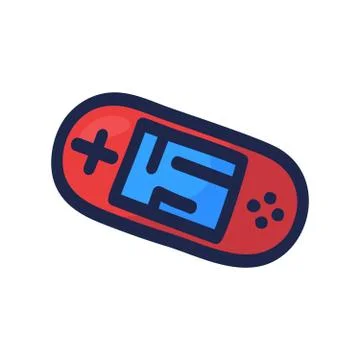 Joystick for video game. Controller buttons hand-drawn in doodle-style vector Stock Illustration