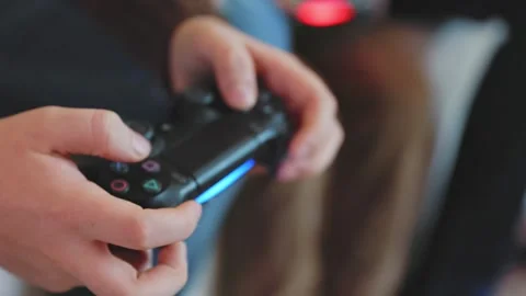 Joystick which is played close-up Stock Footage 170659421