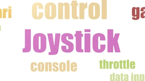 Joystick Word Cloud Animated Isolated Stock Footage 107231599