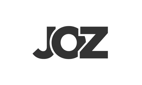 JOZ logo design template with strong and modern bold text. Initial based ve.. Stock Illustration