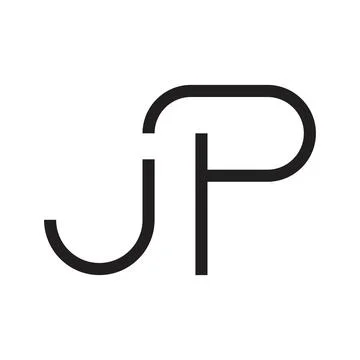 Jp initial letter vector logo Stock-Illustration
