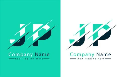 JP Letter Logo Design Concept. Vector Logo Illustration Stock Illustration