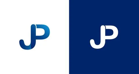 JP Letter Monogram Logo Design, JP icon Brand identity Design Stock Illustration