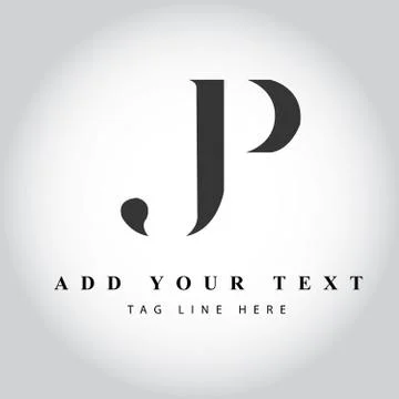 JP Logo design Illustrazione stock