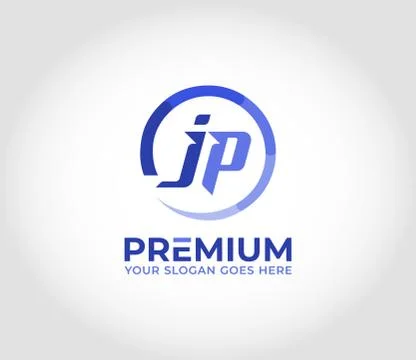 JP Modern Logo Design Concept Stock Illustration