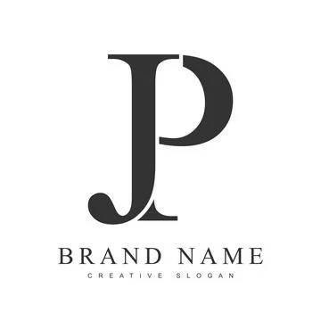 JP trendy logotype template. Initial letter j and p classic font style. Cre.. Stock Illustration