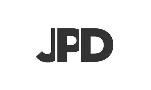 JPD logo design template with strong and modern bold text. Initial based ve.. Stock Illustration