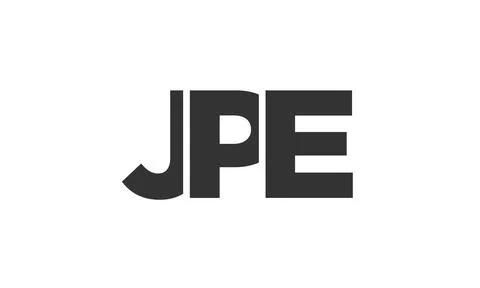 JPE logo design template with strong and modern bold text. Initial based ve.. Stock Illustration