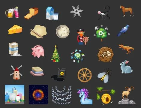 JPEG 30 items Stock Illustration