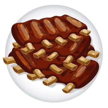 JPEG BBQ Spare Ribs Stock Illustration