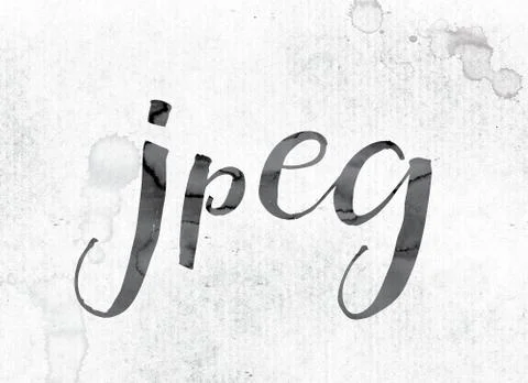 Jpeg Concept Painted in Ink Stock Illustration