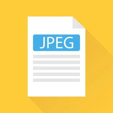 Jpeg file, jpeg file icon. Stock Illustration