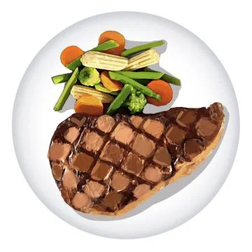 JPEG Rib-eye Steak Stock Illustration