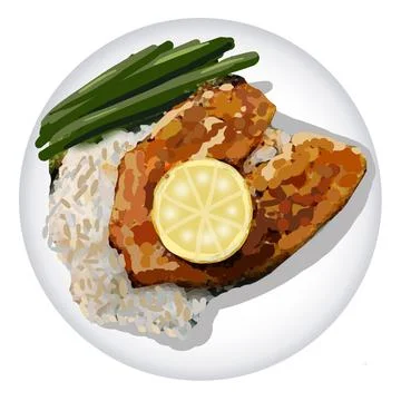 JPEG Tilapia Fillets Stock Illustration